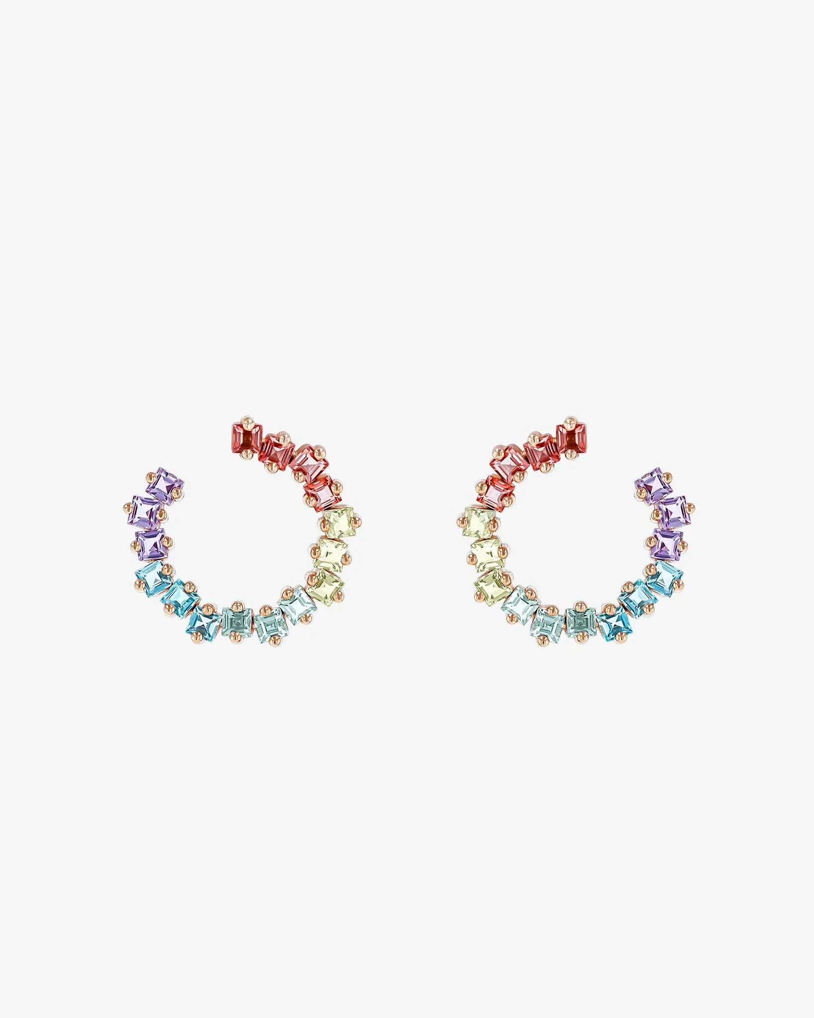 Cierra Pastel Midi Sideways Hoops