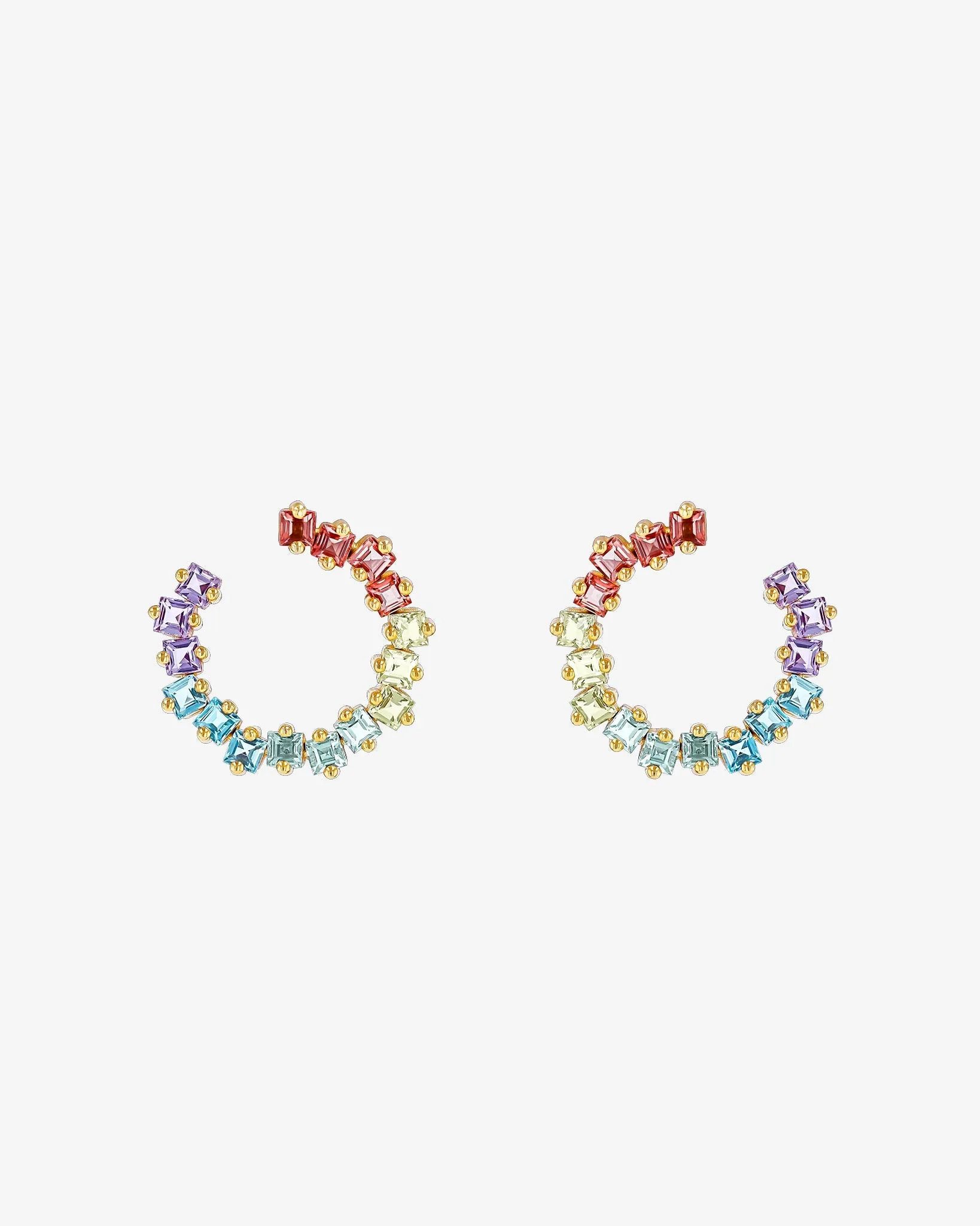 Cierra Pastel Midi Sideways Hoops