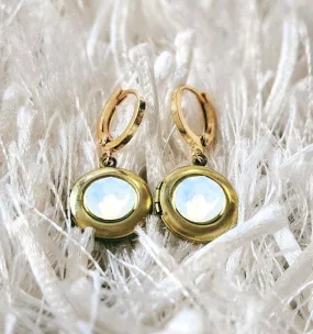 Crystal Locket Earrings