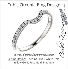 Cubic Zirconia Anniversary Ring Band, Style 122-271 (Bhakti Matching Band)