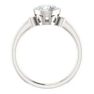 Cubic Zirconia Engagement Ring- The Analise (Customizable Round Cut)