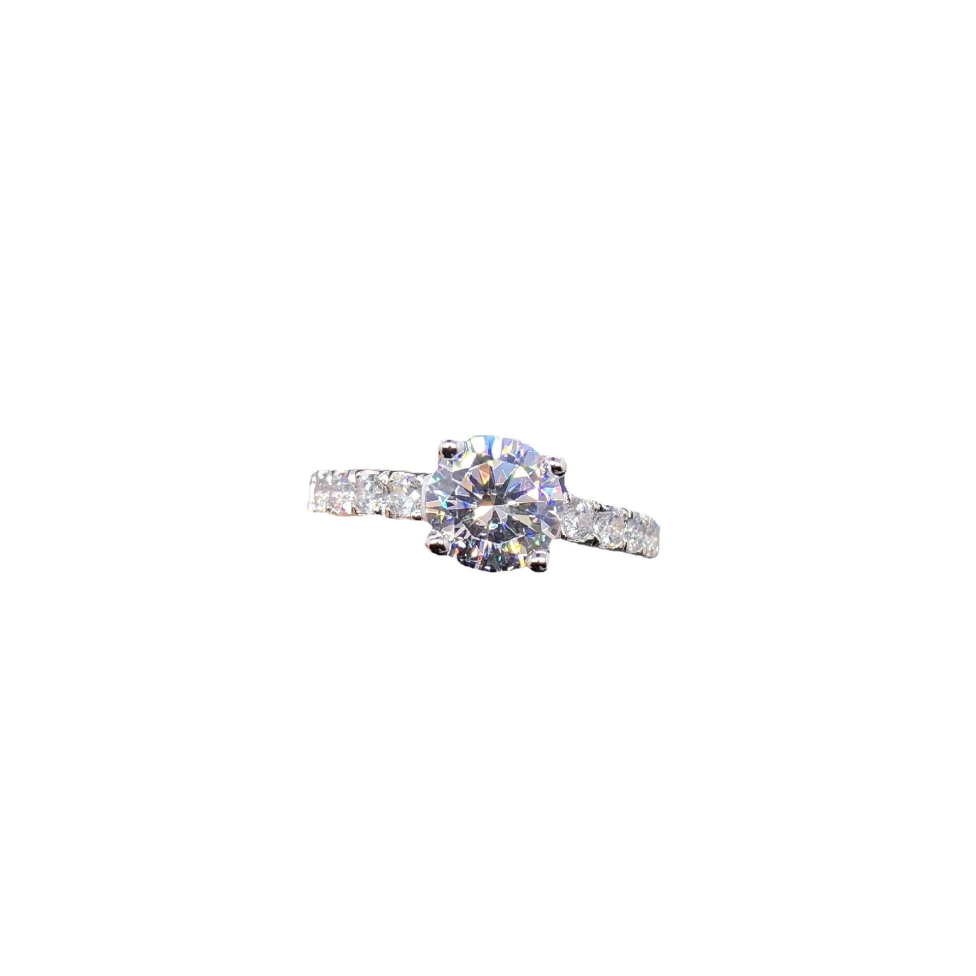 Custom Half Eternity 1 Carat Moissanite Ring