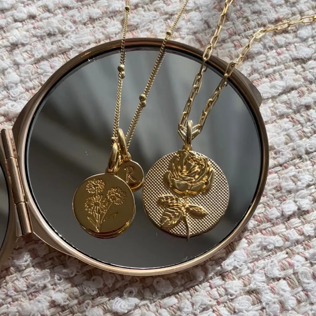 Daffodil Necklace With Initial - March Flower