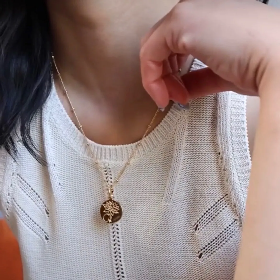 Daffodil Necklace With Initial - March Flower