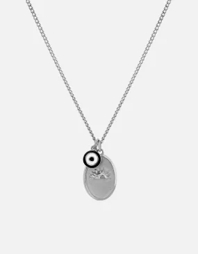 Dawn Necklace, Sterling Silver/Black