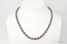 Designer BA Suarti Link Sterling Silver Chain Necklace