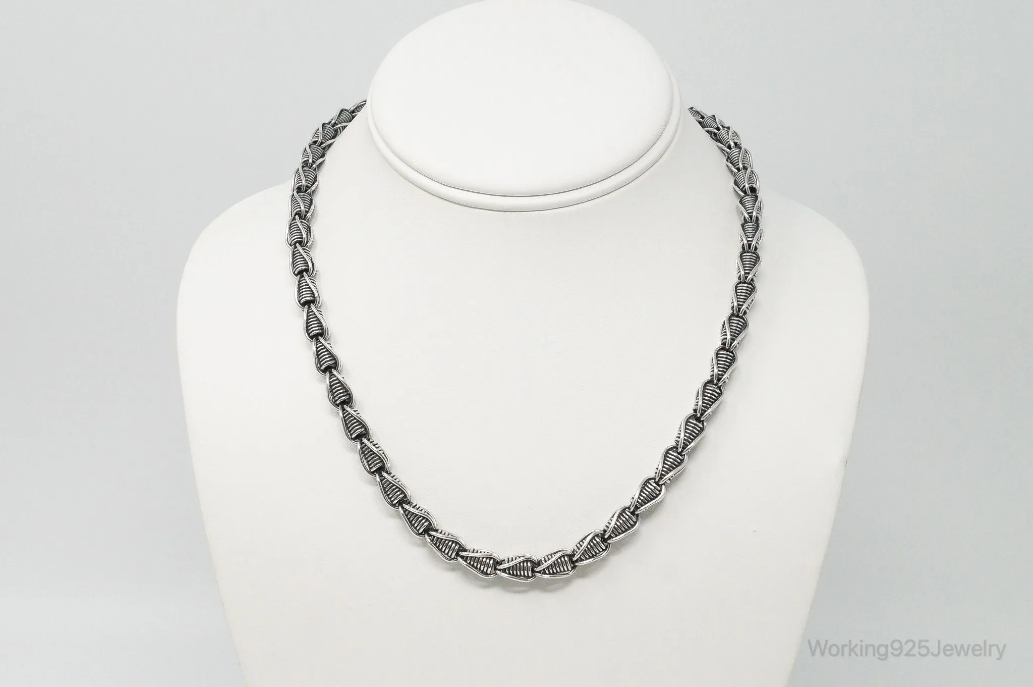 Designer BA Suarti Link Sterling Silver Chain Necklace