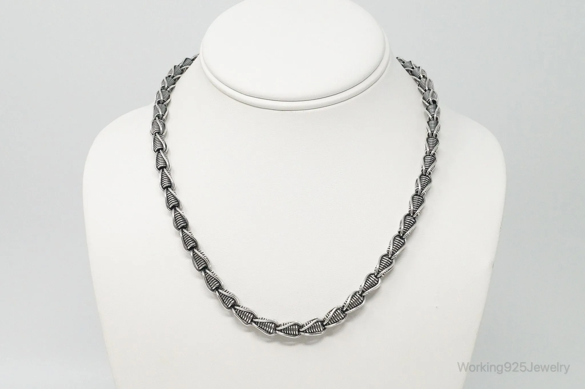 Designer BA Suarti Link Sterling Silver Chain Necklace