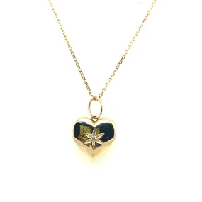 Diamond Center Heart Shape Locket