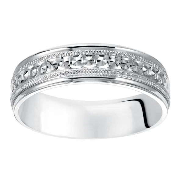 Diamond Cut Wedding Band