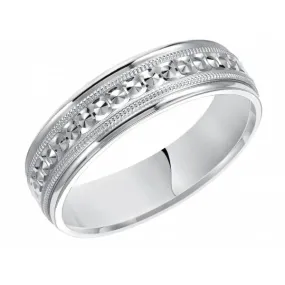 Diamond Cut Wedding Band