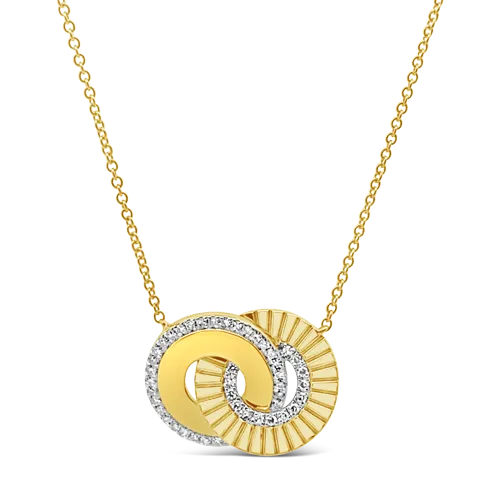 Diamond Interlocking Circle Pendant