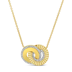 Diamond Interlocking Circle Pendant