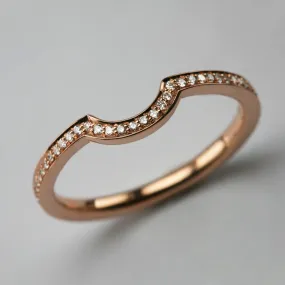 Diamond Pop Eternity Ring in 18ct Rose Gold with Diamond, Size L