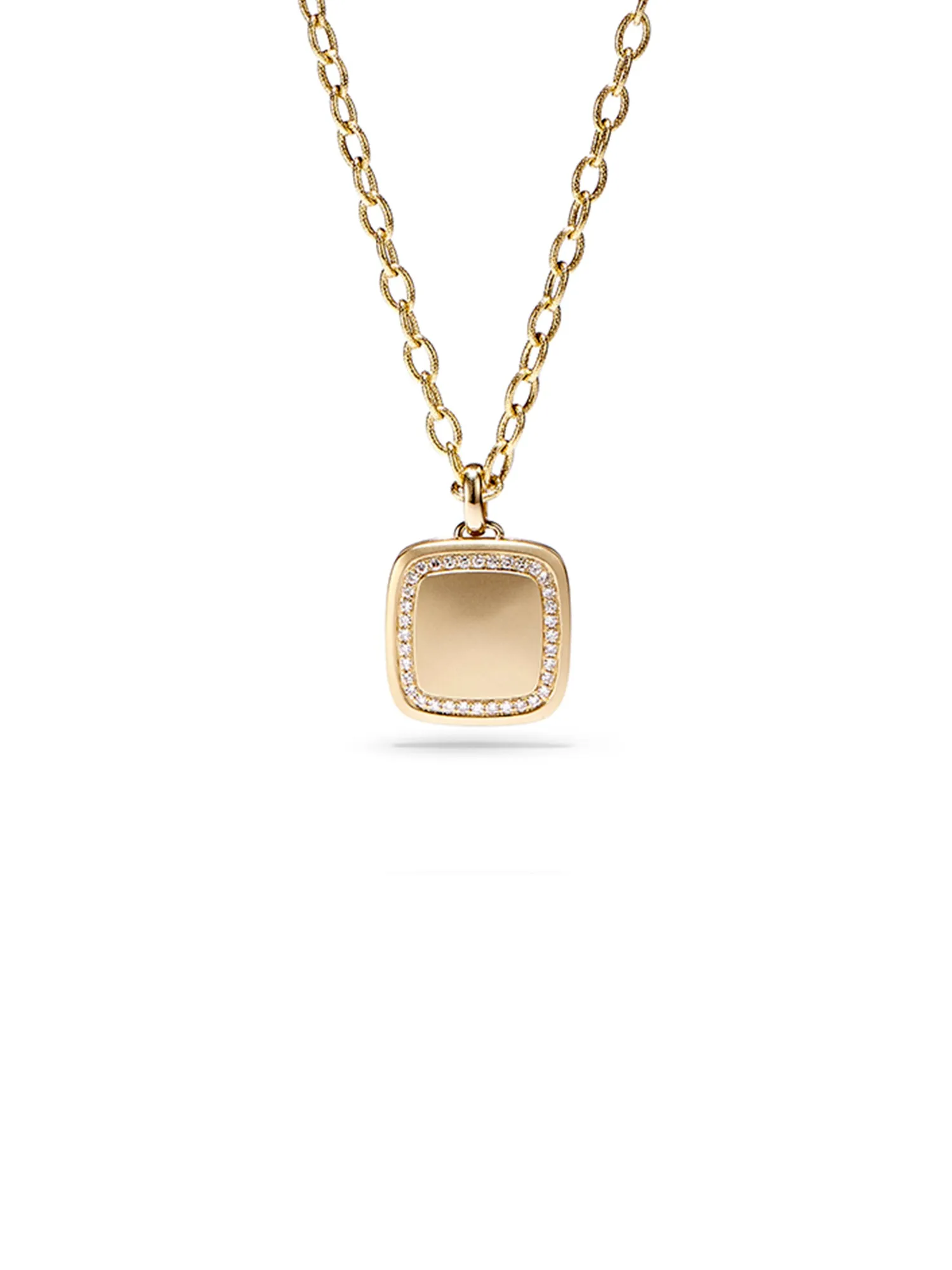 Diamond Square Locket Necklace