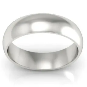 Domed Wedding Band in 18k 6mm