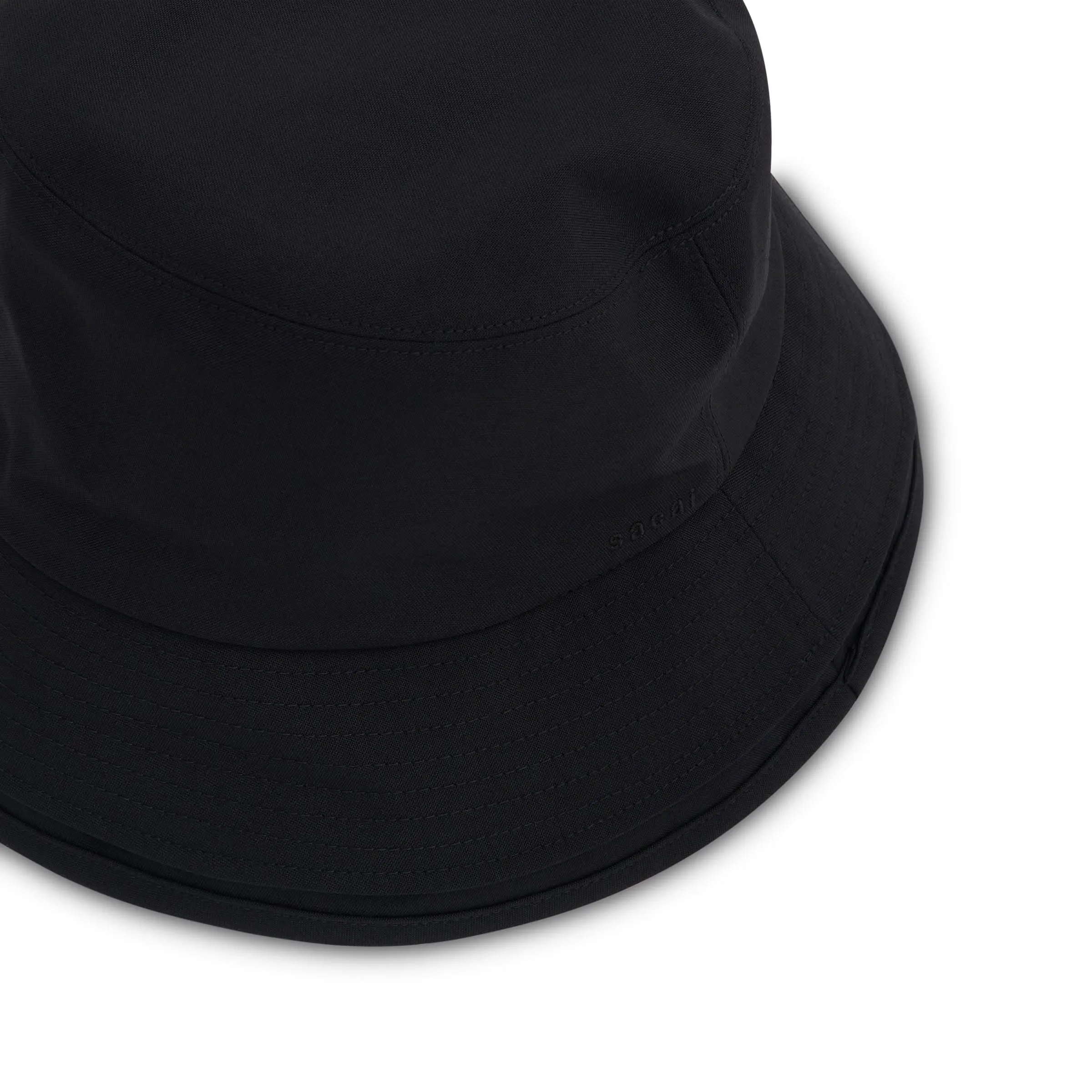 Double Brim Suiting Hat in Black