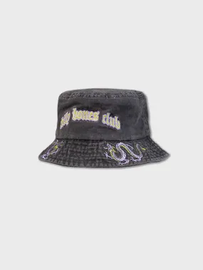 Dragon Tail Bucket Hat - Washed Black