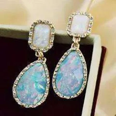 Drops of Jupiter Iridescent Dangling Earrings for Women