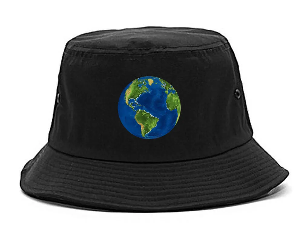 Earth Globe Mens Bucket Hat