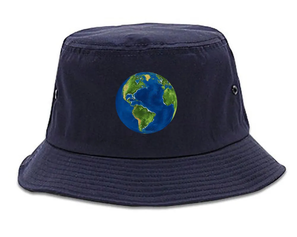 Earth Globe Mens Bucket Hat