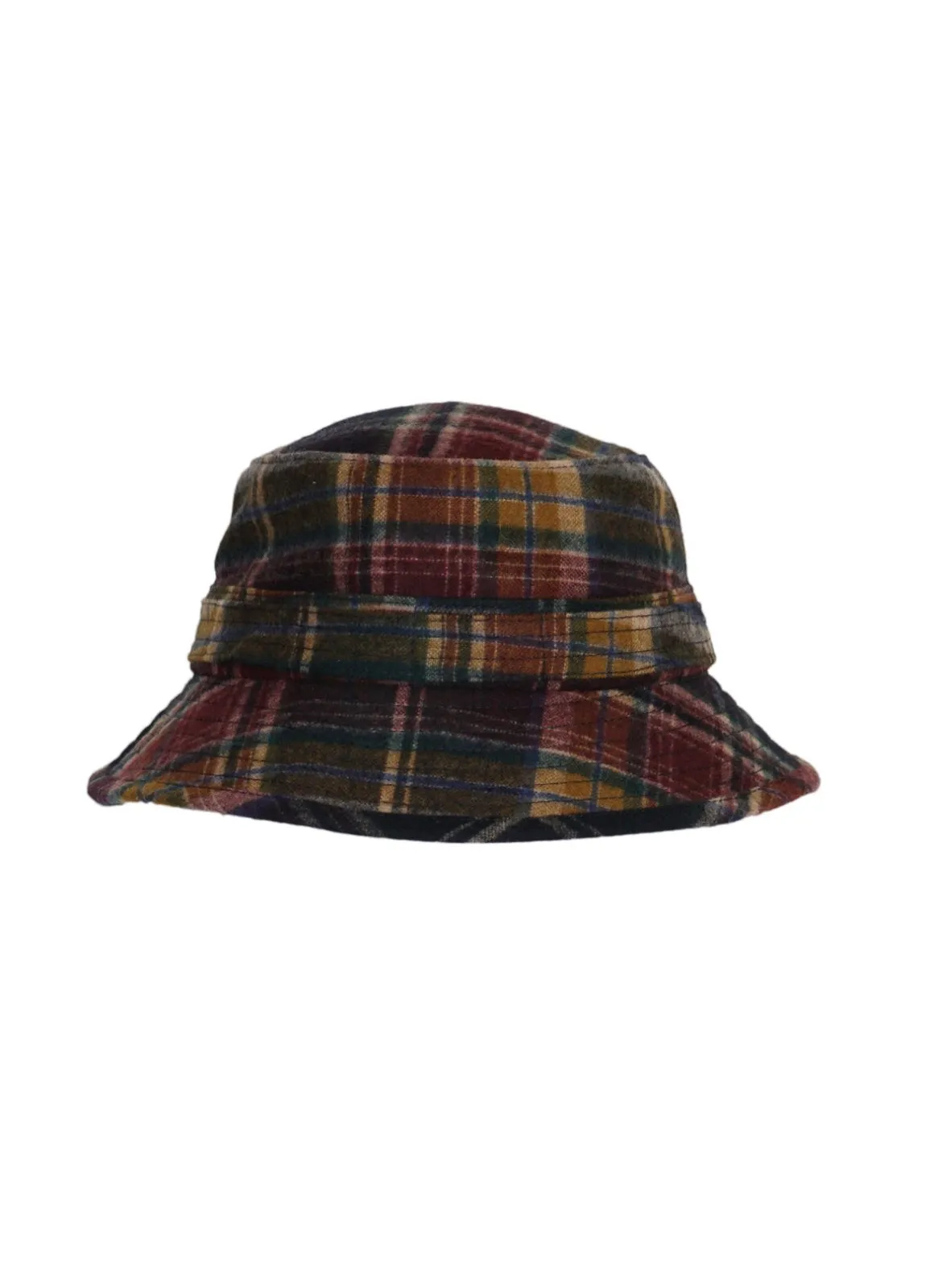 EDVARD | Bucket Hat With Earflaps | Multi Col. Check