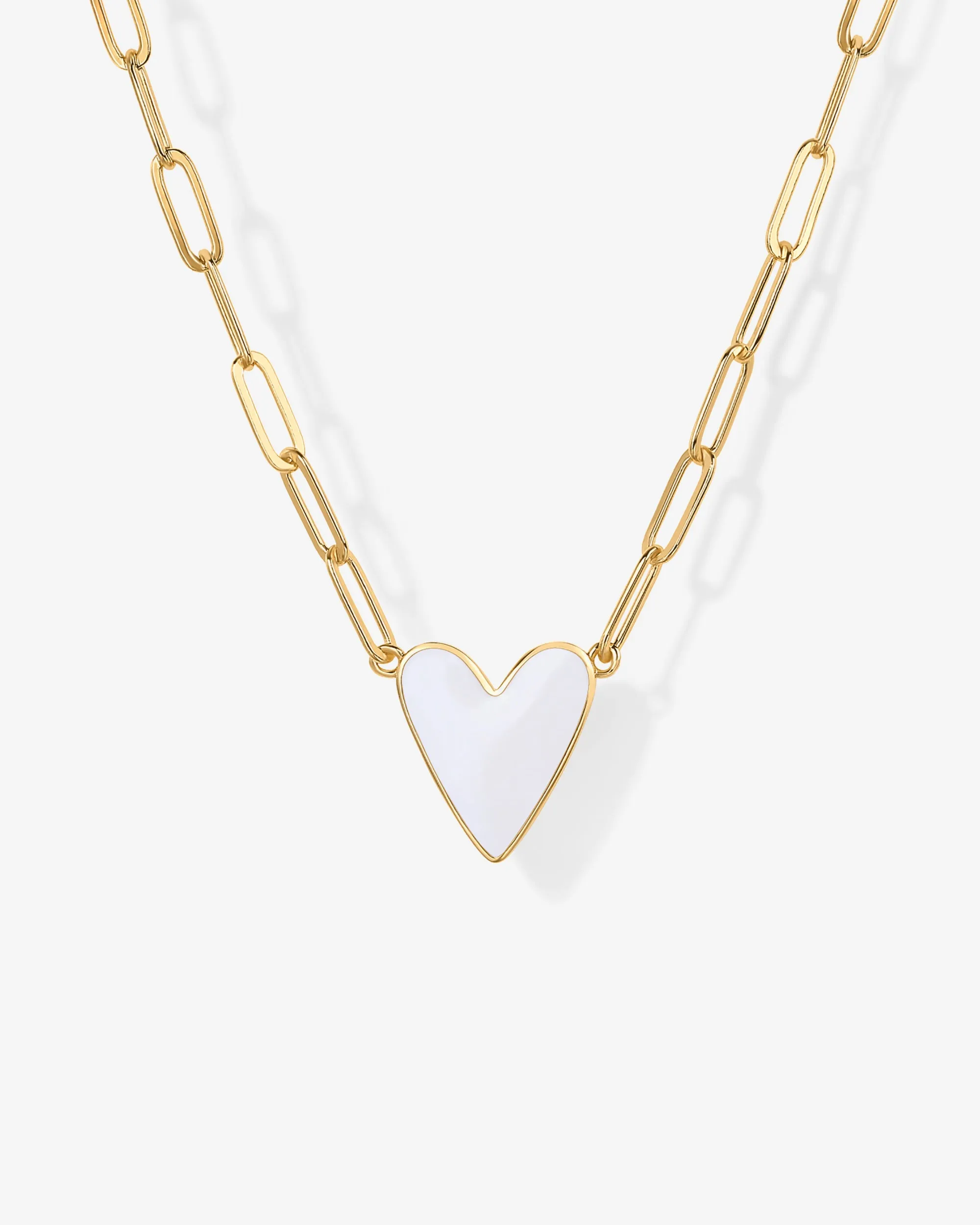 Enamel Heart Pendant Necklace