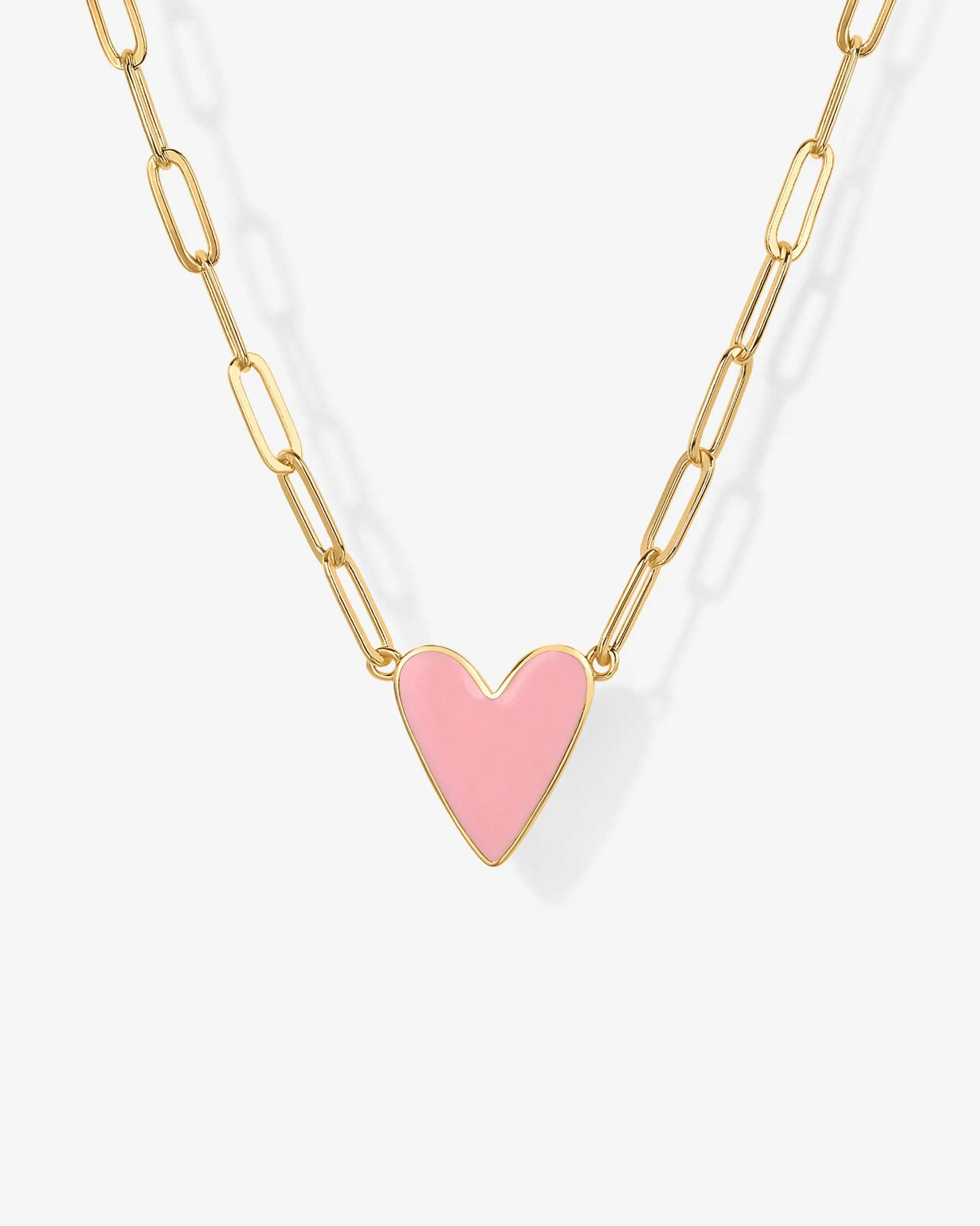 Enamel Heart Pendant Necklace