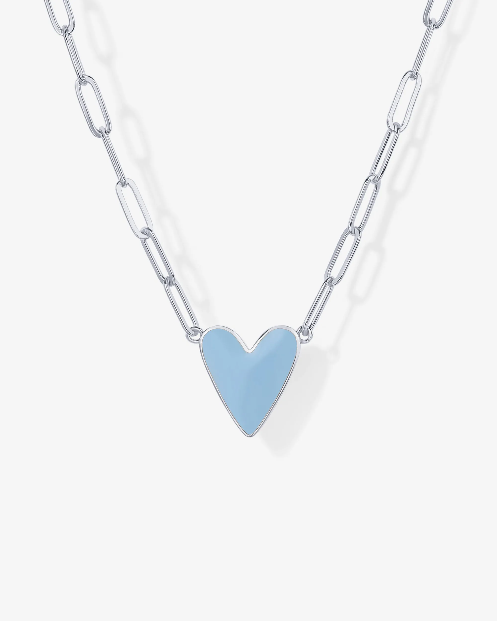 Enamel Heart Pendant Necklace