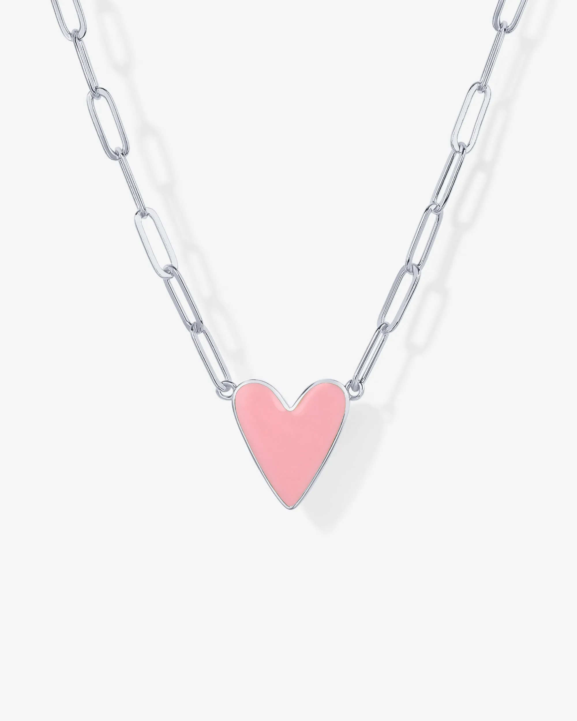 Enamel Heart Pendant Necklace