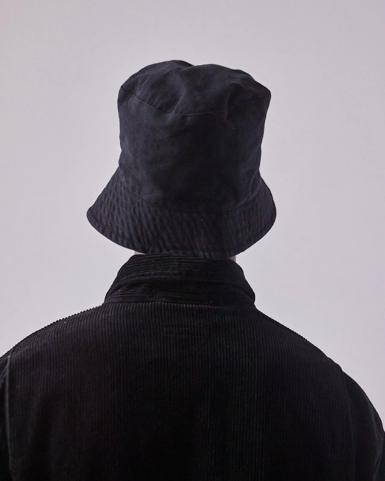 Engineered Garments Bucket Hat, Black Moleskin