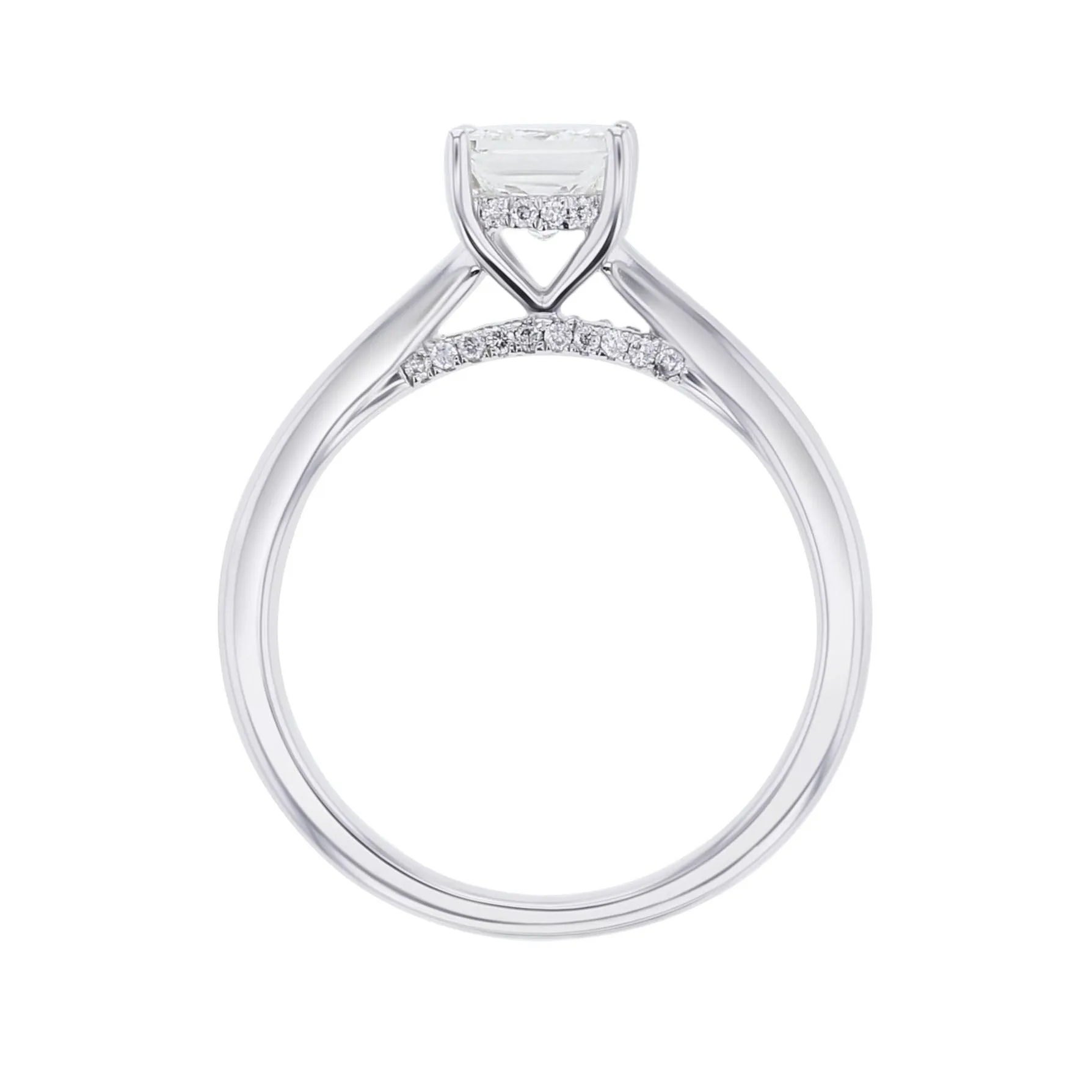 Esme Princess Hidden Halo Ready for Love Diamond Engagement Ring 3/4ct