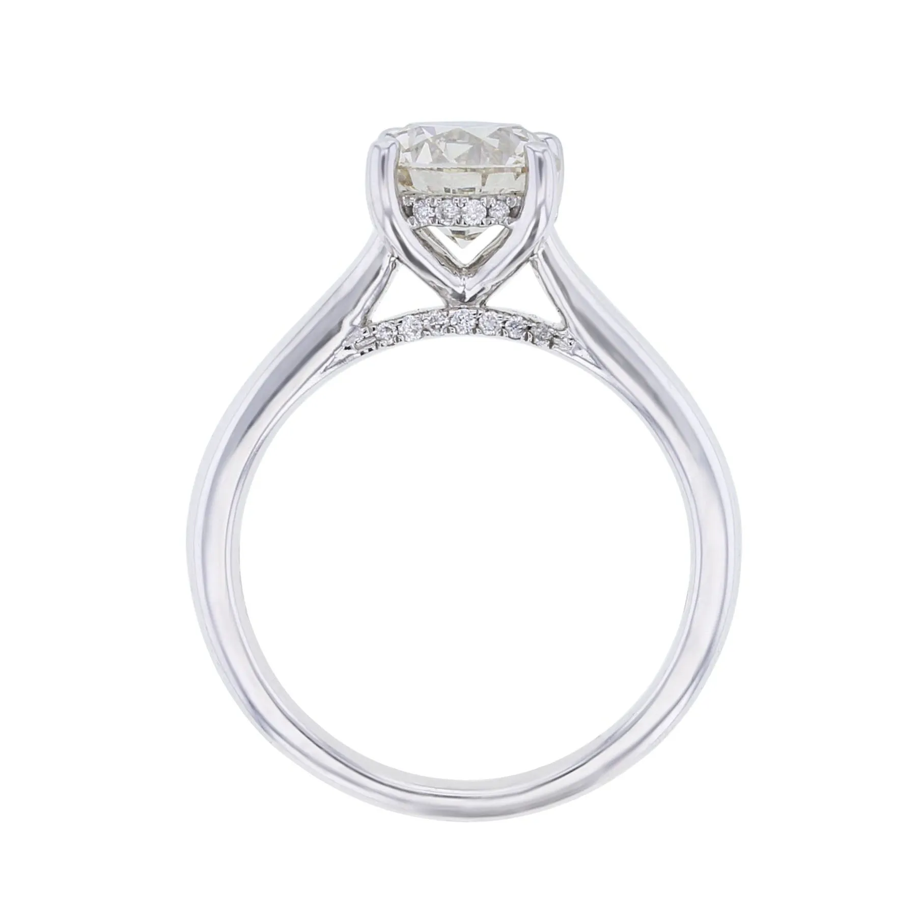 Esme Round Hidden Halo Ready for Love Diamond Engagement Ring 1 5/8ct