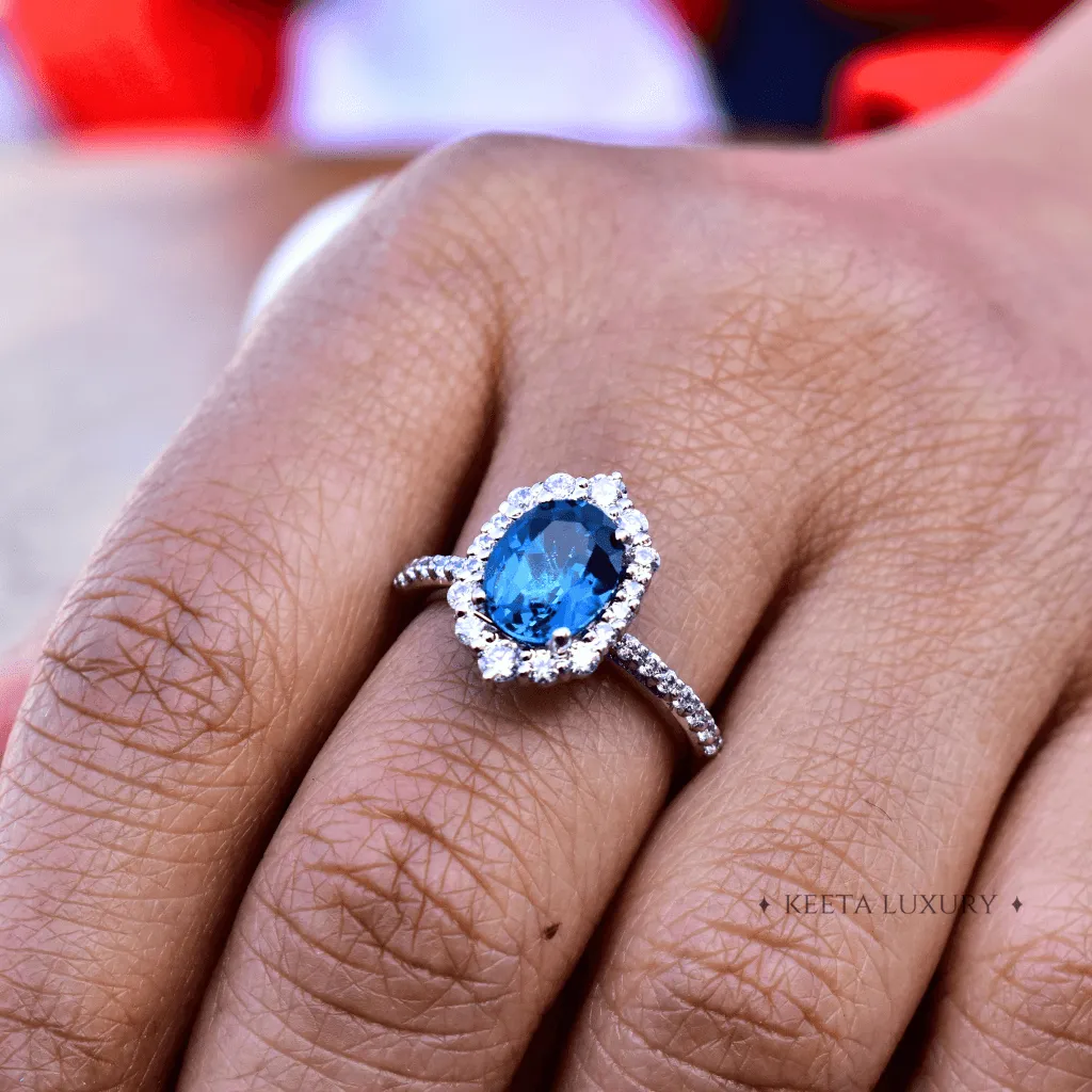 Eternal Bloom - Blue Topaz Ring