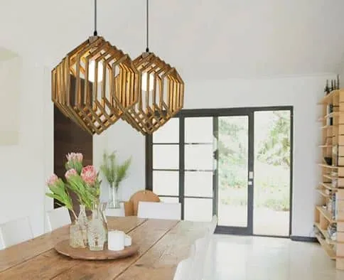 EVA Hexagonal Cage Encasement Lamp