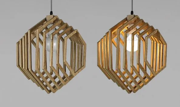 EVA Hexagonal Cage Encasement Lamp