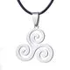 Fashion Stainless Steel Charm Pendant Triskelion Smiley Face