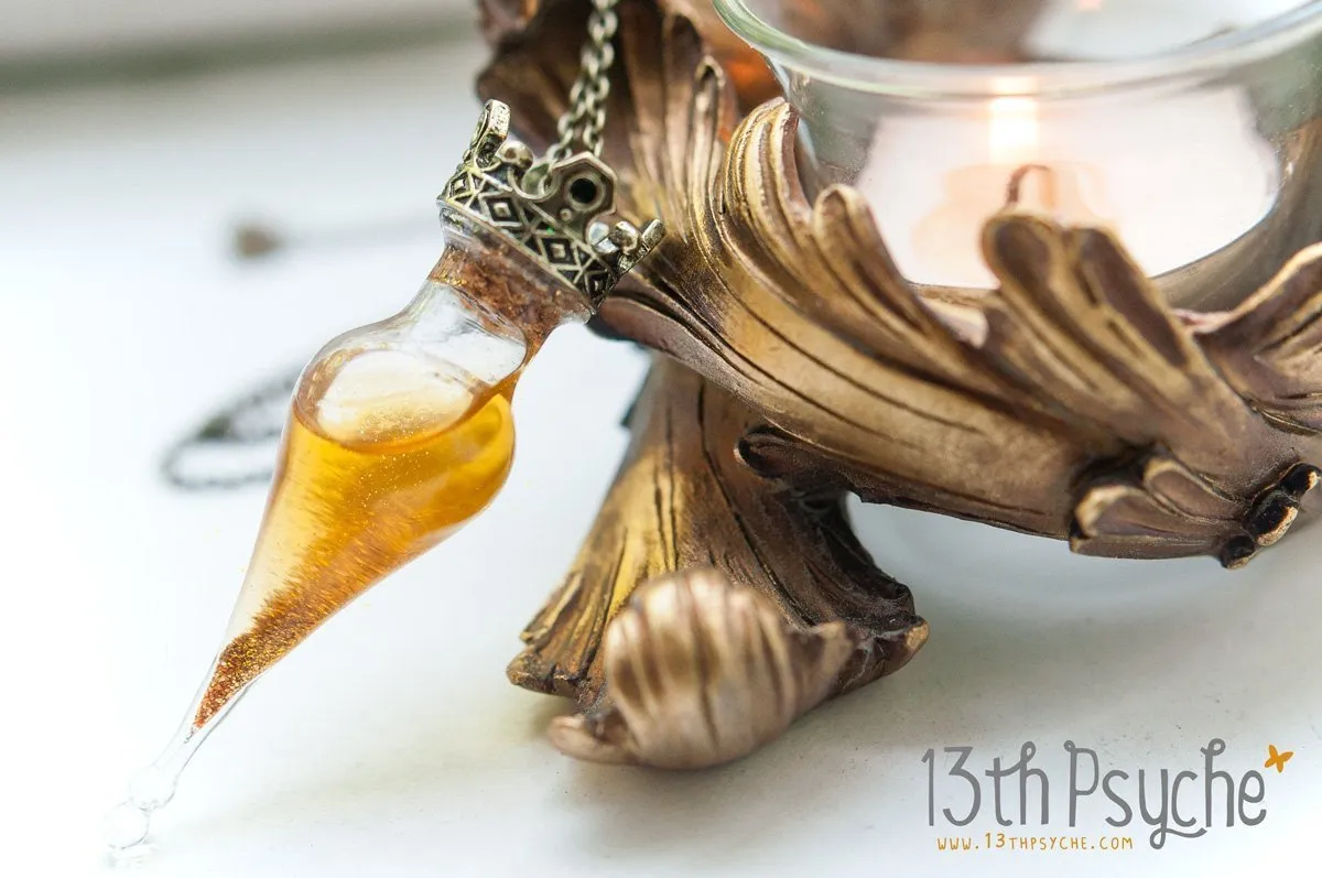 Felix Felicis potion bottle pendant necklace