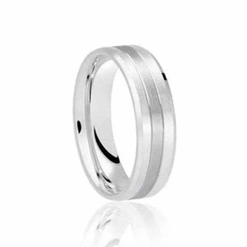 Flat Bevelled Edge Two Tone Band