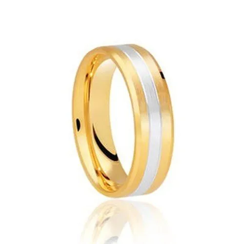 Flat Bevelled Edge Two Tone Band