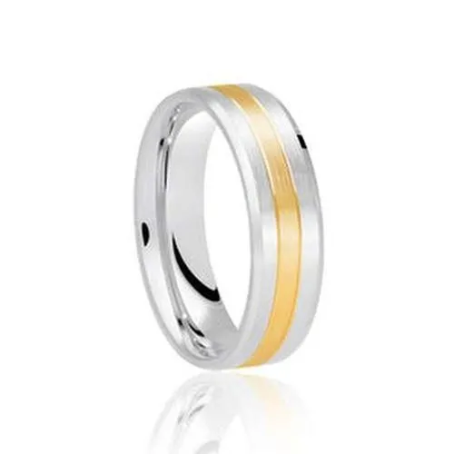 Flat Bevelled Edge Two Tone Band