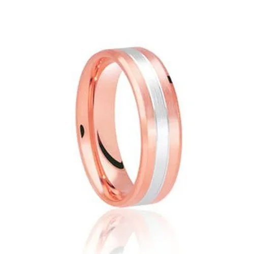 Flat Bevelled Edge Two Tone Band