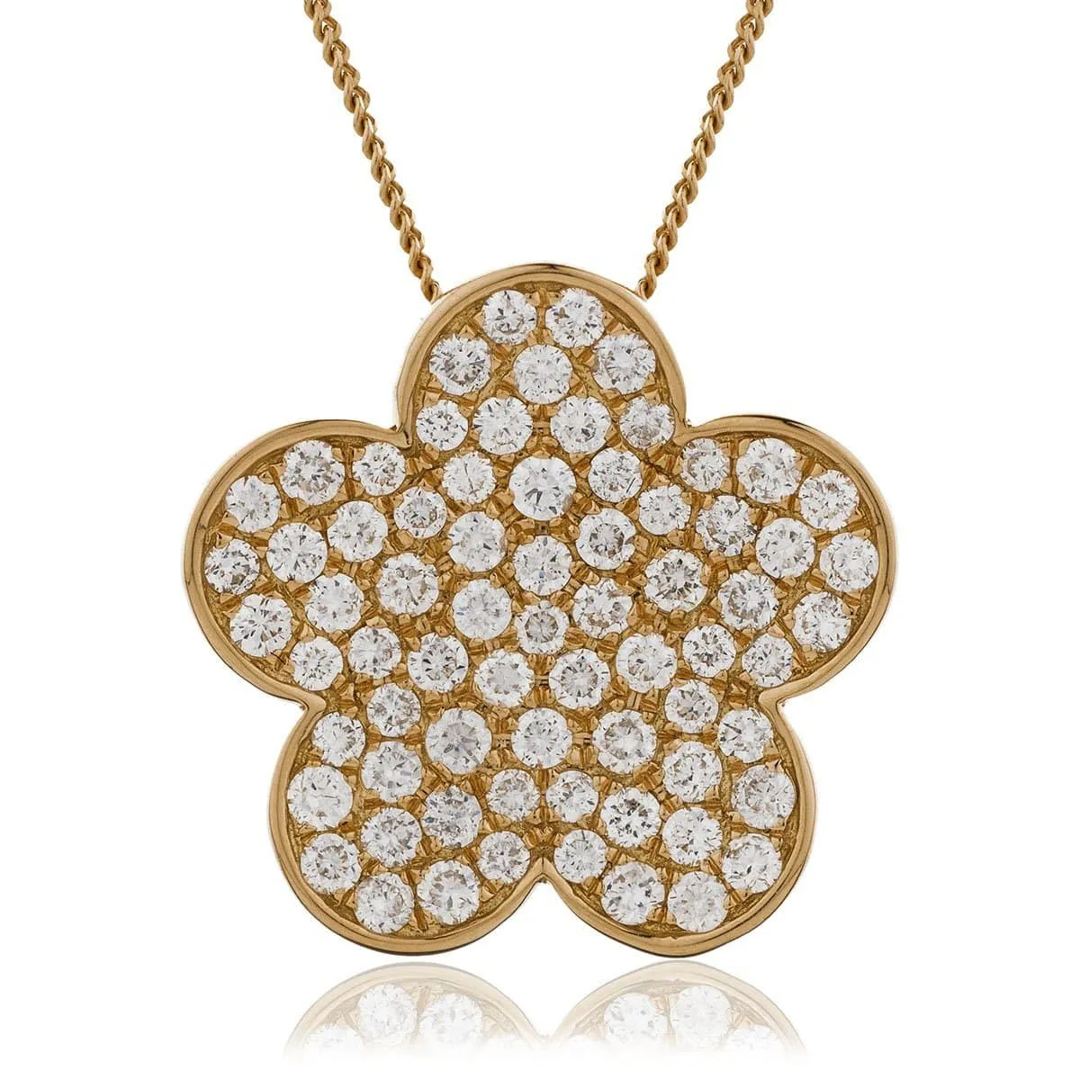 Flower Cluster Pendant in Pave Set