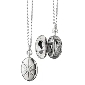 Four Image Midi Sterling Silver Star Burst Locket