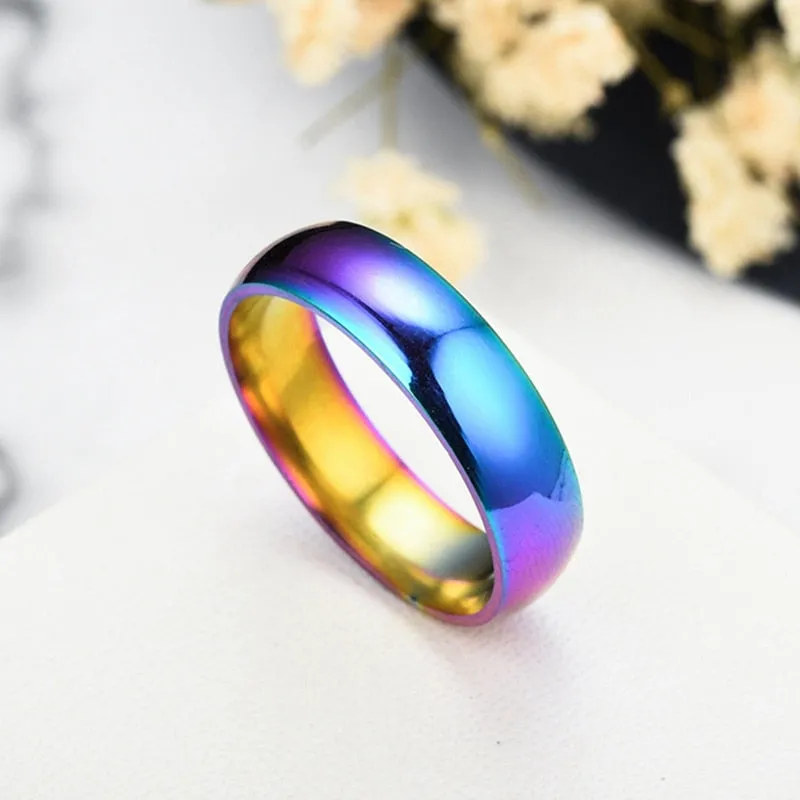 Funki Buys | Rings | Men's Women's Rainbow Tungsten Rings