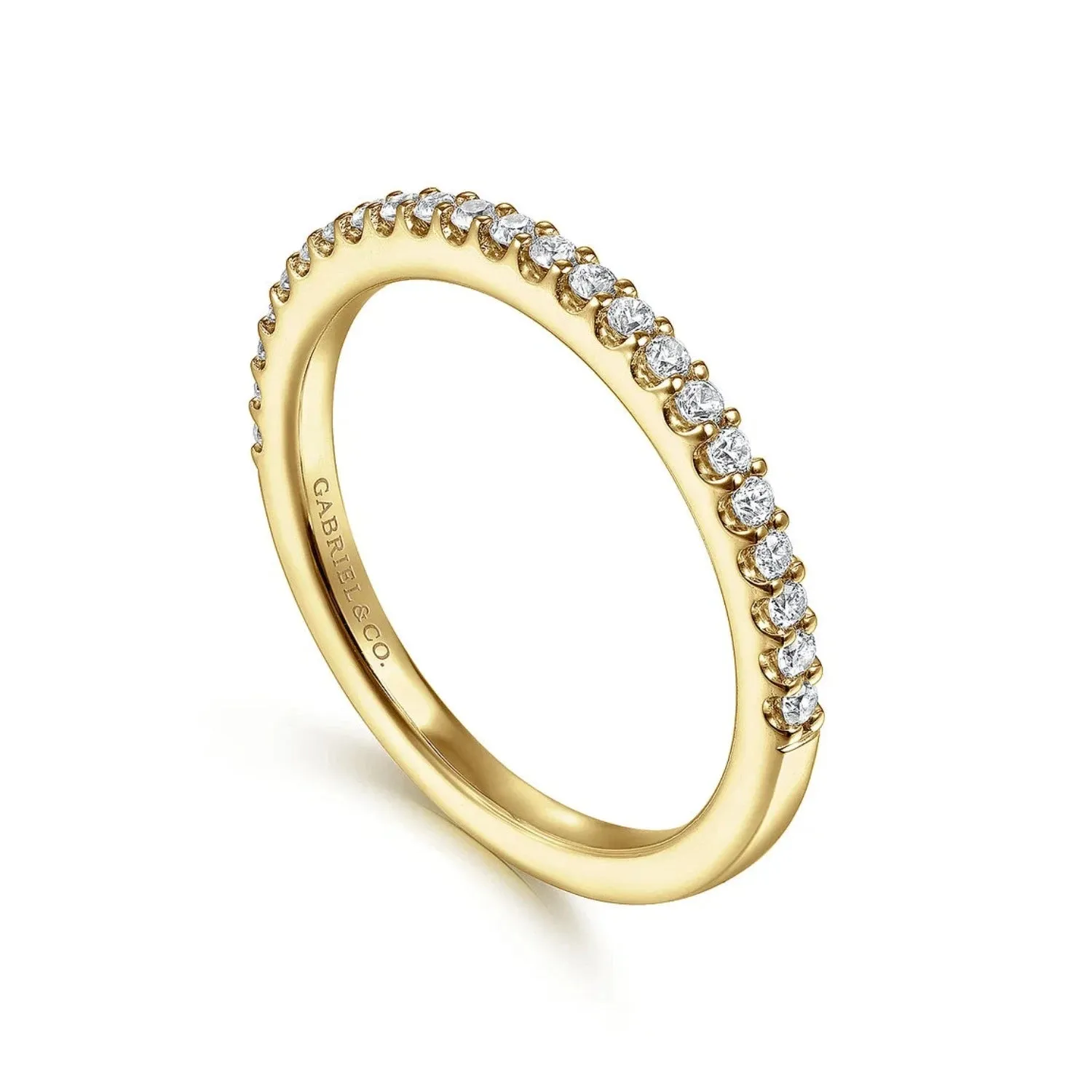 Gabriel & Co. "Chantal" Shared Prong Diamond Wedding Band