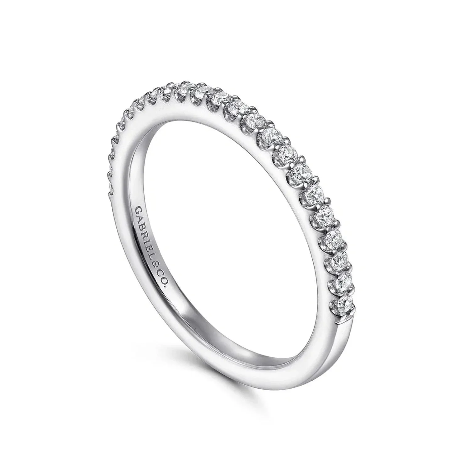 Gabriel & Co. "Chantal" Shared Prong Diamond Wedding Band