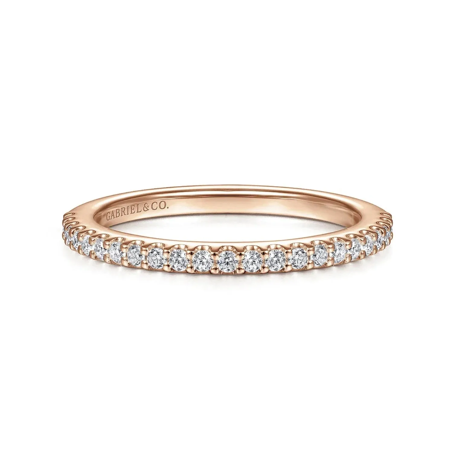 Gabriel & Co. "Chantal" Shared Prong Diamond Wedding Band