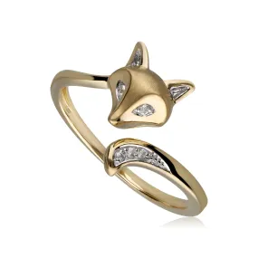 Gardenie Weiß Saphir Fuchs Ring