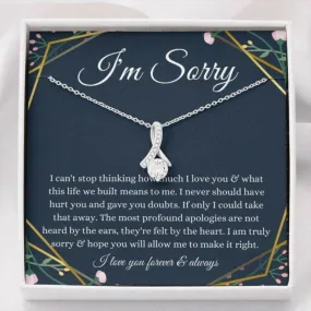 Girlfriend Necklace, Wife Necklace, I’m Sorry Necklace Apology Gift, Gift For Wife, Girlfriend, Partner